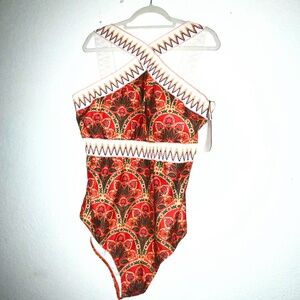 NWT HANNA NIKOLE One Piece plus sized Swim Suit SZ 24 W